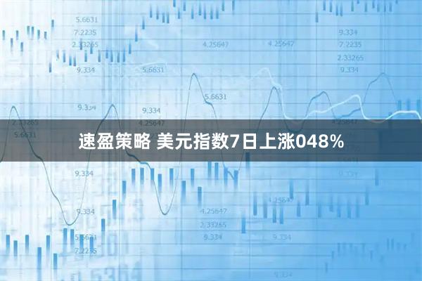 速盈策略 美元指数7日上涨048%